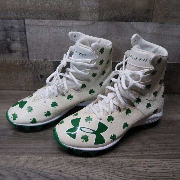 Under Armour Size 3y Cleats Clutch Fit Highlight Clover Shamrock - Picture 1 of 8